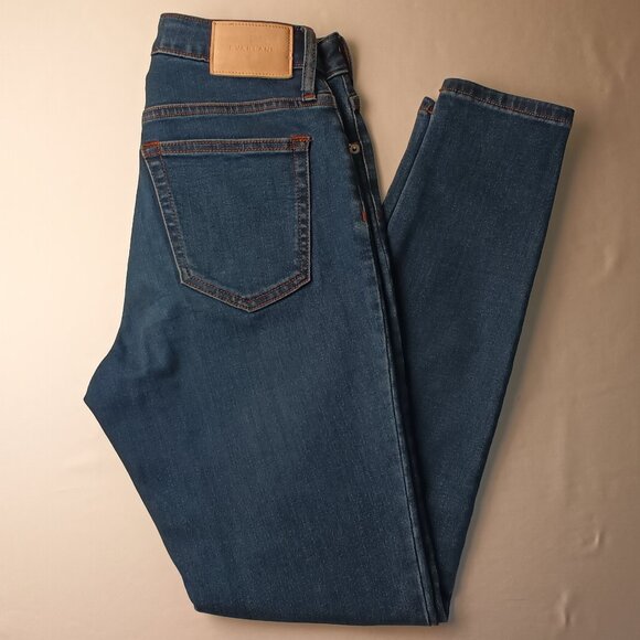 Everlane The Curvy High Rise Skinny Jean Size 26/2 Medium Dark Wash - Picture 1 of 9
